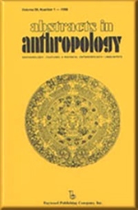 Abstracts In Anthropology (UK) 7/2009