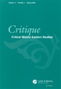 Critique: Critical Middle Eastern Studies (UK) 2/1900
